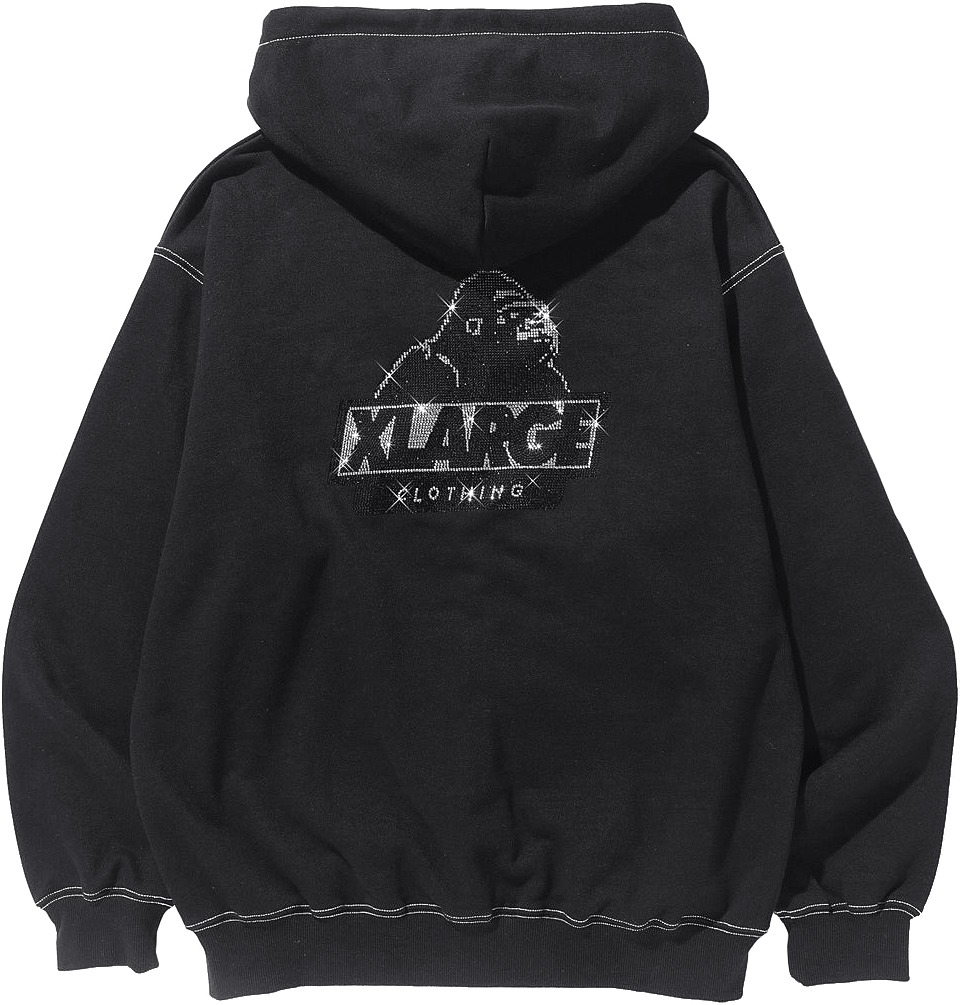 XLARGE エクストララージ RHINESTONE OG ZIP HOODED SWEATSHIR...