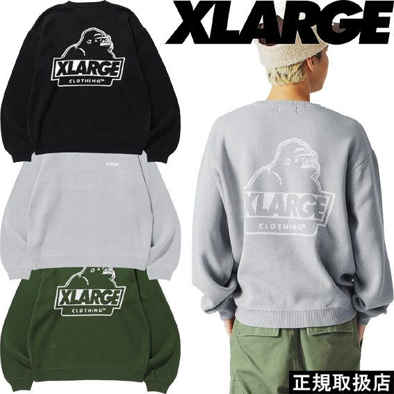 XLARGE（エクストラ ラージ） SLANTED OG CREWNECK KNIT TOP : 7-SEVEN