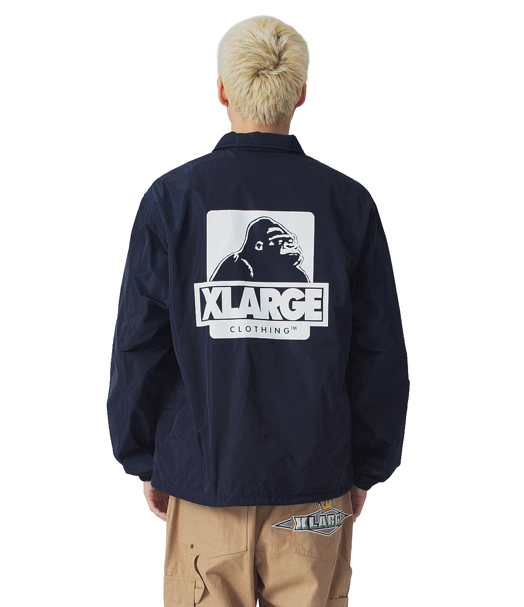 【正規品】COACH オーバーサイズパーカー X-LARGE ベージュ/ブラック モノグラムロゴジャカードオーバーサイズコーチジャケット – EVISU