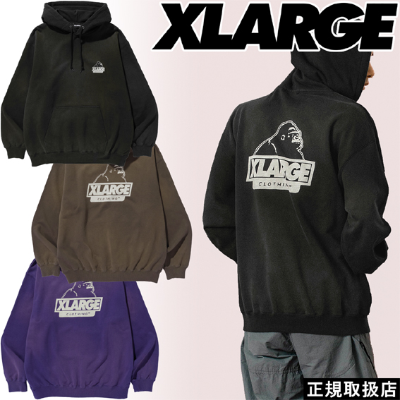 XLARGE（エクストラ ラージ） DISCHARGE PRINTED SLANTED OG HOODED