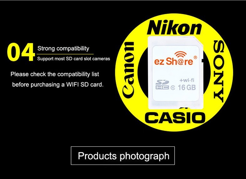 ezShare Wi-Fi機能搭載 SDアダプター microSDHC(8GB-32GB)サポート ES-WiFiSD-ADP  :sdkadowifi-001:hiromarket - 通販 - Yahoo!ショッピング