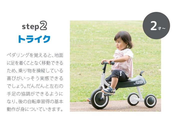 三輪車 2歳 3歳 1歳半 折りたたみ ディーバイク ダックス D-bike dax