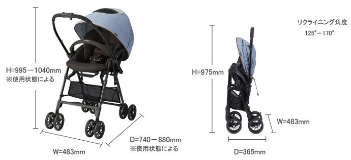 ベビーカー AB型 スゴカル ハンディ エッグショック MK コンビ combi