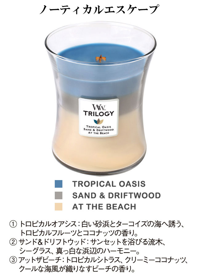 ウッドウィック Wood Wick トリロジー ジャーM 040