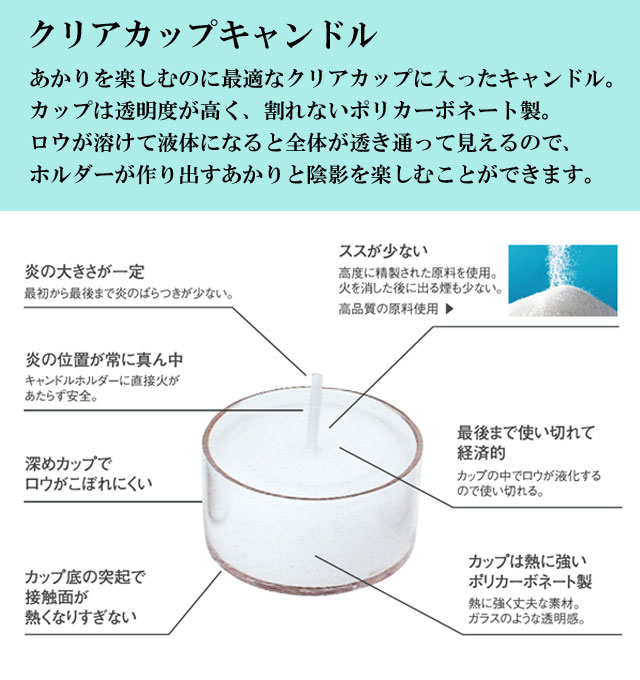 日本製のキャンドルクリアカップ10個入り 001