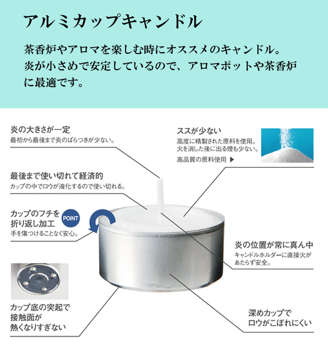日本製のキャンドルアルミカップ10個入り 001