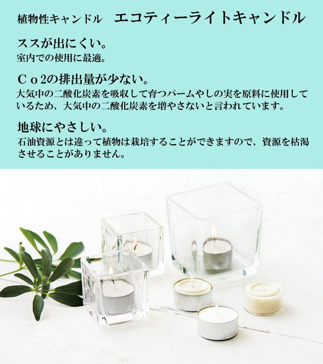 植物生まれのキャンドルクリアカップ10個入り 001