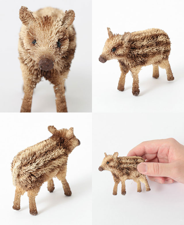 たわし アニマル うりぼう M81-2600 猪 イノシシ いのしし 置物