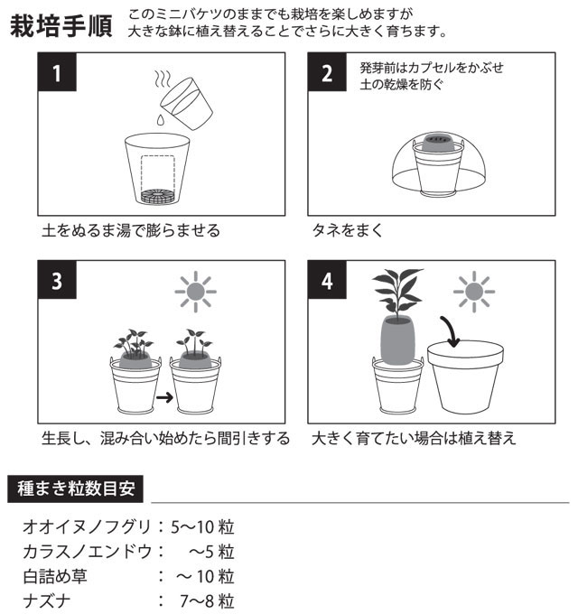 栽培キット 育てるカプセル 雑草 004