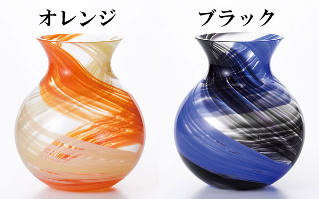 津軽びいどろ 花器 花しずく ブーケポット ピンク ブルー ベージュ