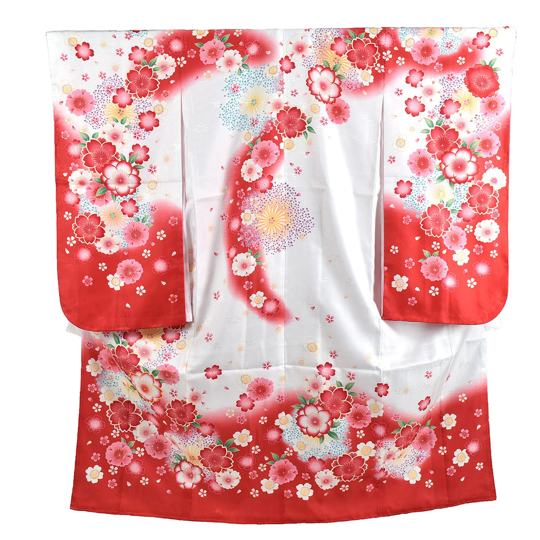 なごみや 七五三 着物 7歳 袷用 絵羽柄 四つ身セット 桜 祝い着 四ツ身