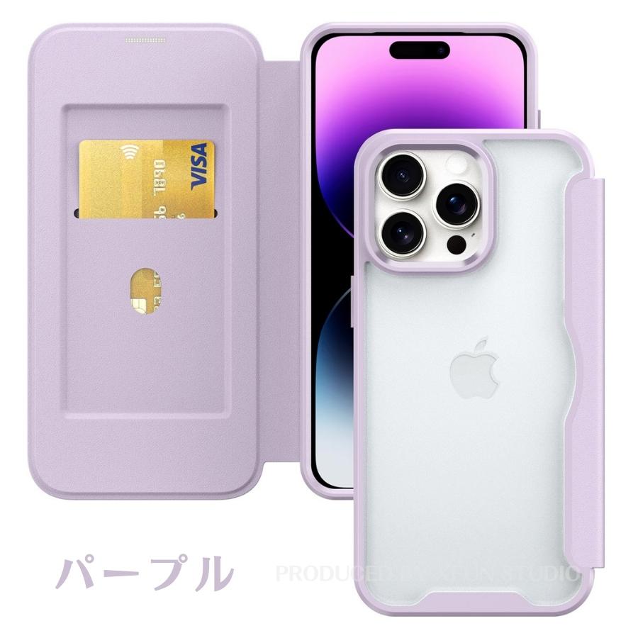 iphone 17Pro ケース iphone 15 ケース 手帳型 透明 iPhone14 ケース iPhone 16e ケース カバー クリア かわいい カード収納 可愛い マグネットが内蔵 耐衝撃 |  | 02