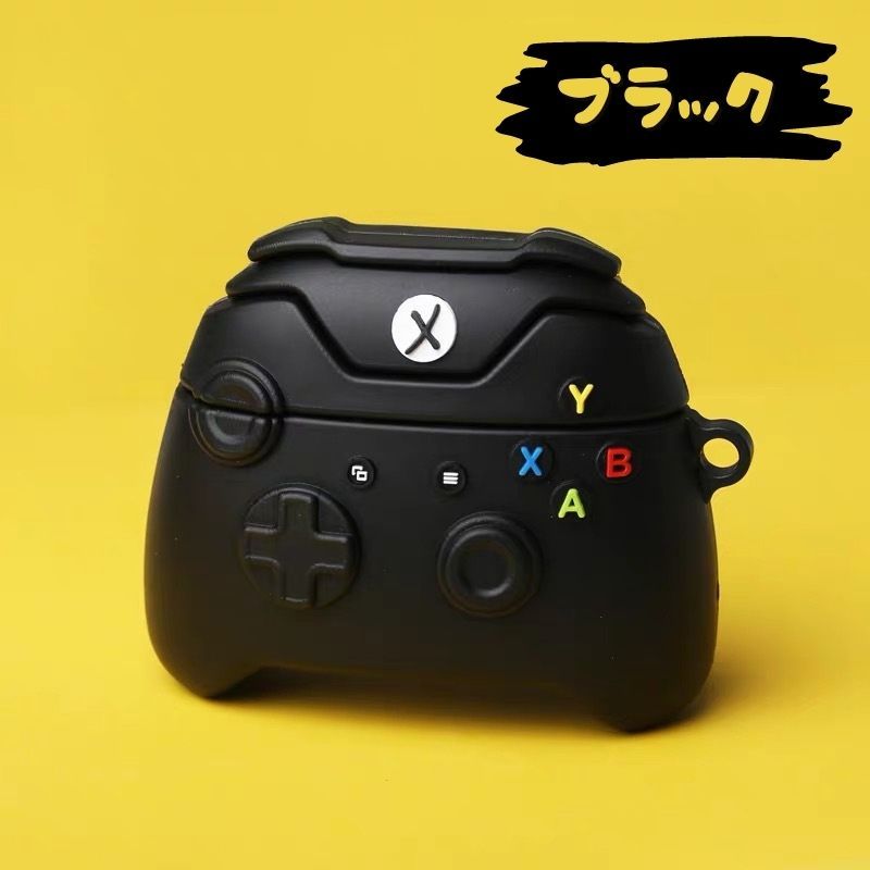 AirPods Pro ケース XBOXゲーム機モチーフ カラビナ付きシリコン