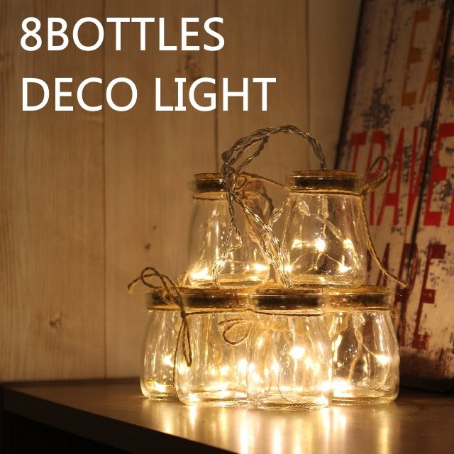 8BOTTLES DECO LIGHT/エイトボトルズデコライト 8個の連なった小瓶の中