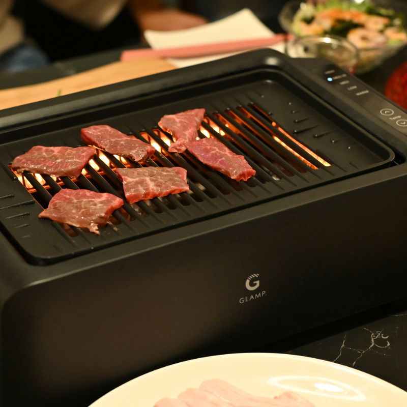 GLAMP 超少煙グリルDX グランプ 温度設定3段階調整可能 ほぼ無煙