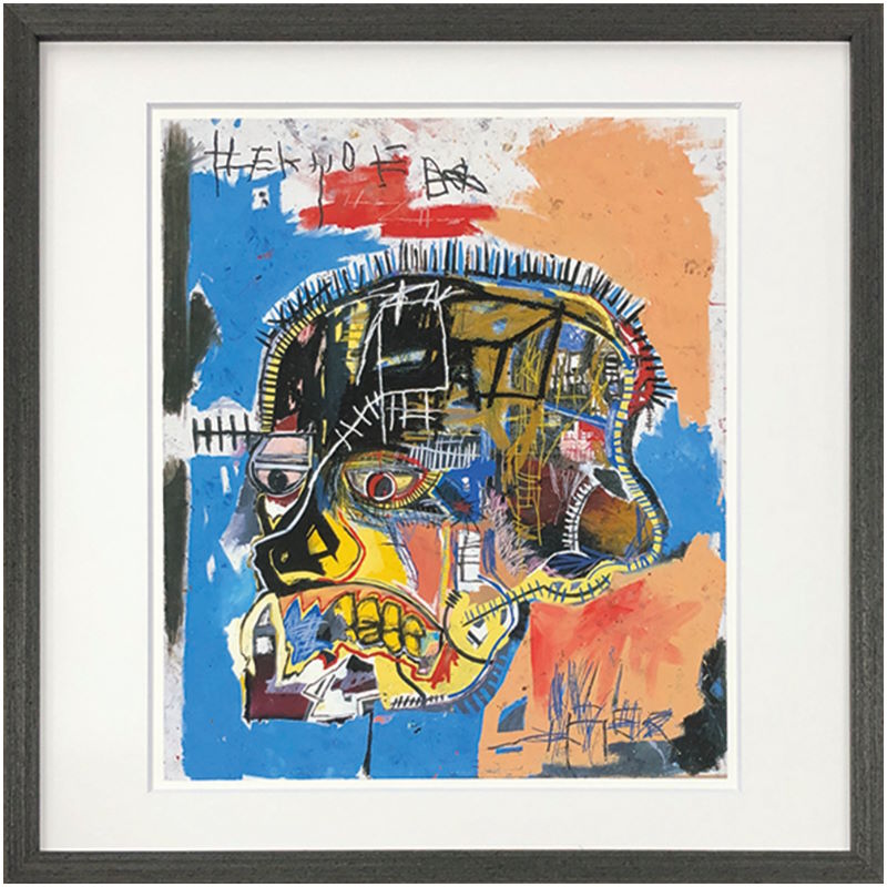 ジャン＝ミシェル バスキア Unaltd(Skull) 1984 アート パネル 壁掛けアート 近代アート 木製フレーム ウォールアート  インテリア Jean＝Mechel Basquiat-7dials(セブンダイヤルズ)本店