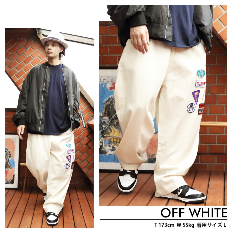 8（eight） ワイドデニム メンズ デニム ジーンズ ワッペン加工