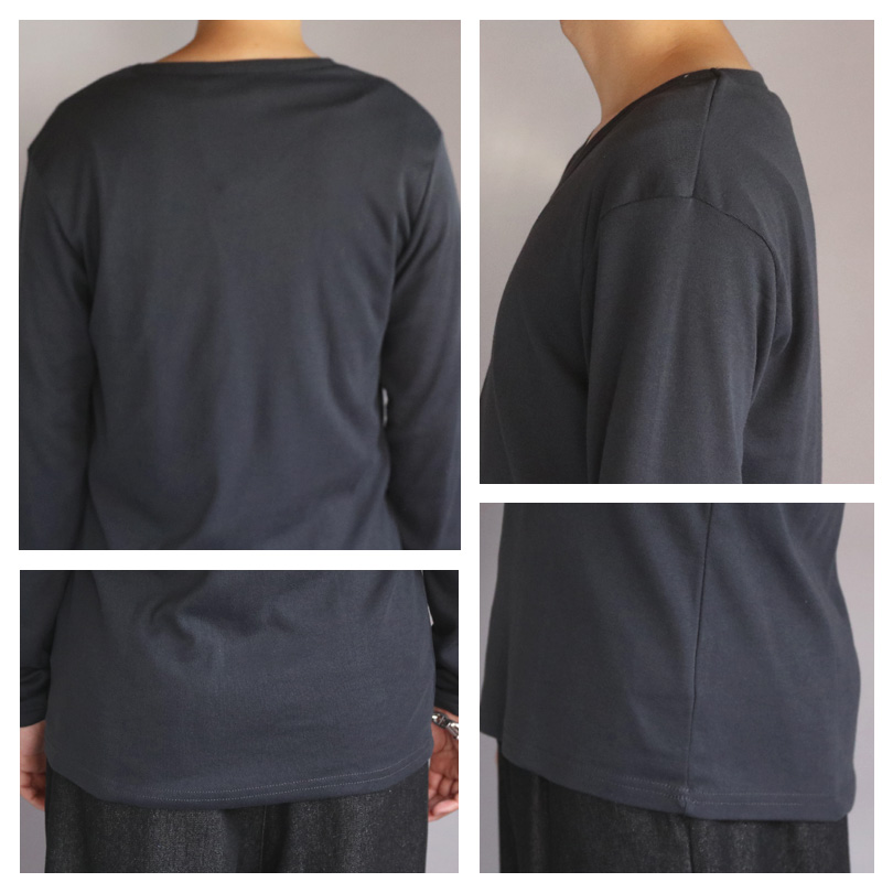 8 長袖Tシャツ Vネック メンズ ロングTシャツ ロンT インナー : 8