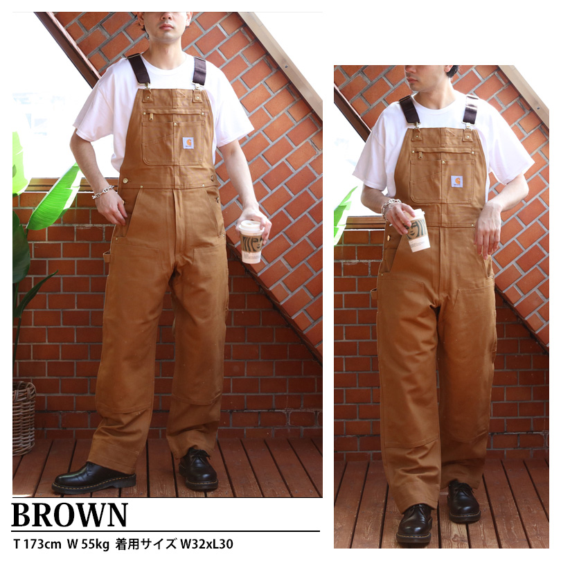 Carhartt ダック生地状態良 L 00sUSA製オーバーオール メキシコ製 carharttカーハート ダック地 ダブルニー