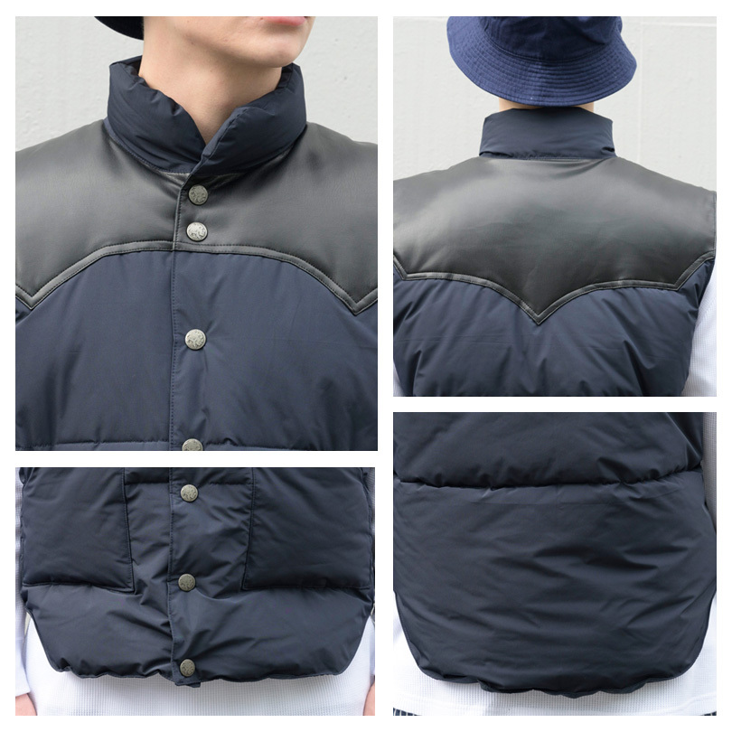 H by FIGERの切替中綿ベスト【8L】 H by FIGER 切替中綿ベスト | Japanese Big & Tall Clothing