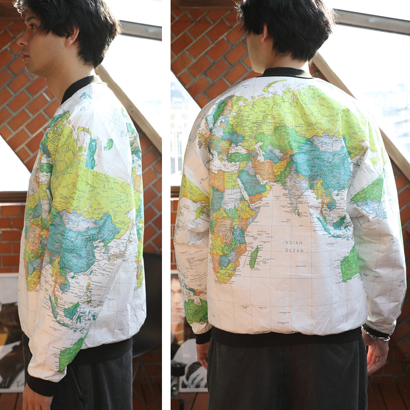 ペーパージャケット メンズ ジャケット 世界地図