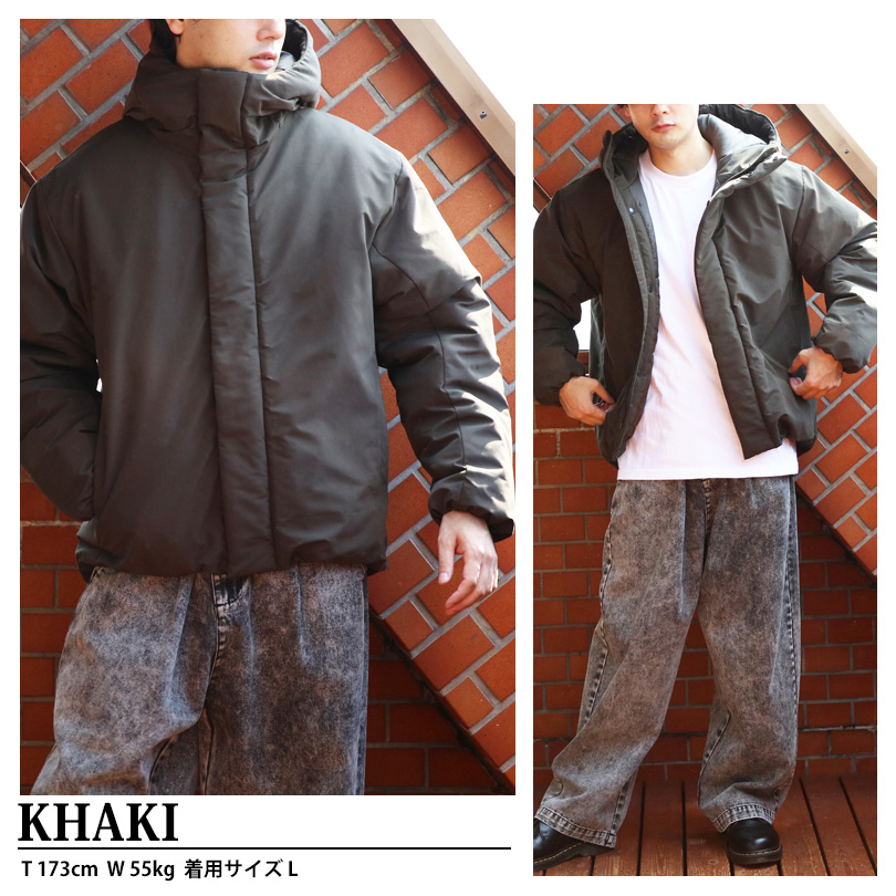 8 撥水加工 ポリピーチ 中綿 防風 ダウンジャケット ブルゾン : 8