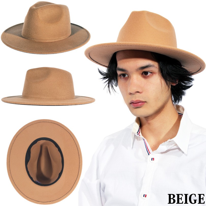 ハット メンズ 中折れハット 中折れ フェルトハット レディース ツバ広