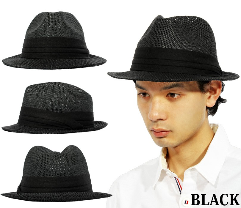 麦わら帽子 ハット メンズ レディース 中折れ ハット ペーパーハット