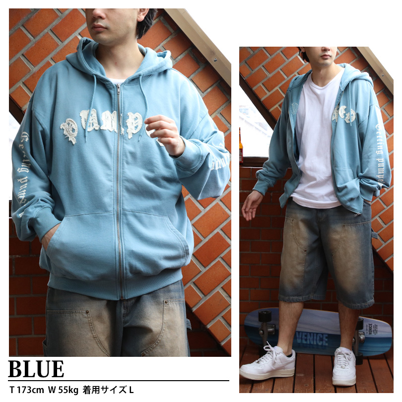 【25SS 背面スプレーでクール】Louis Vuitton スプレーパーカー 8（eight） スプレー加工ジップパーカー メンズ グラフィック