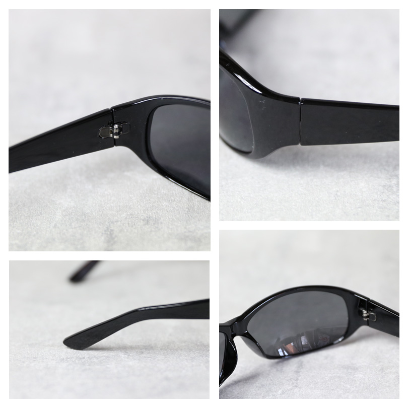 Eyewear ブラックフレーム サングラス 8（eight） ビッグフレームサングラス メンズ スクエア ビッグ