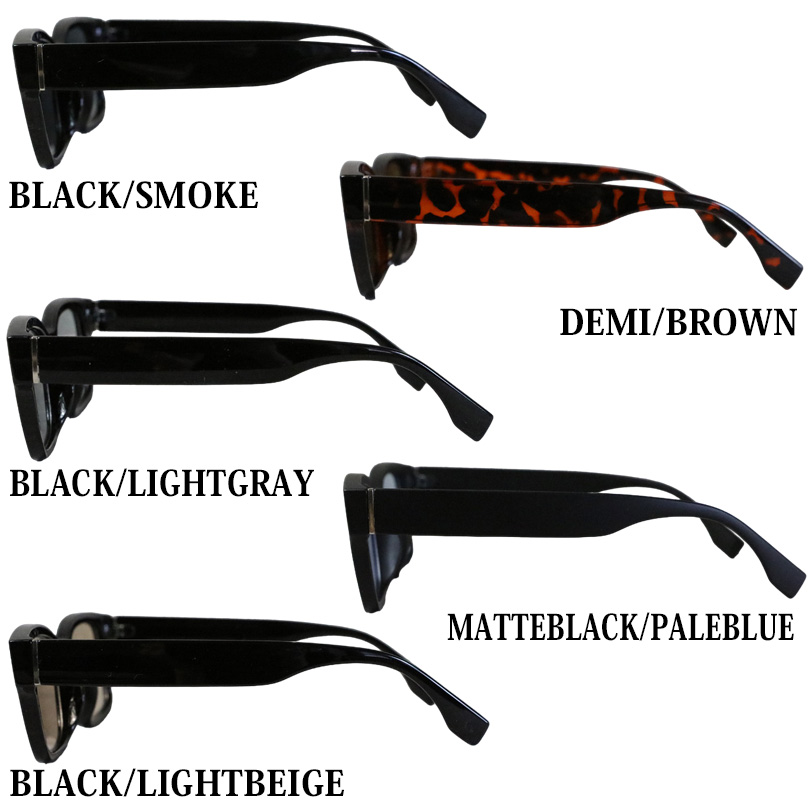 8 スクエアサングラス メンズ ビッグフレーム ロック ストリート : 8