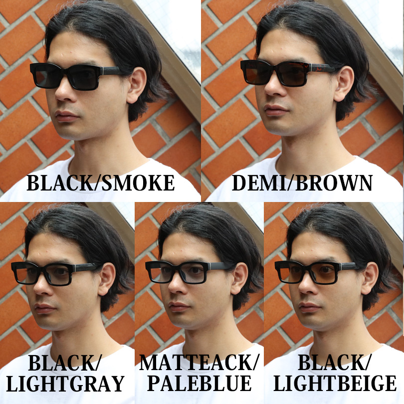 8 スクエアサングラス メンズ ビッグフレーム ロック ストリート : 8