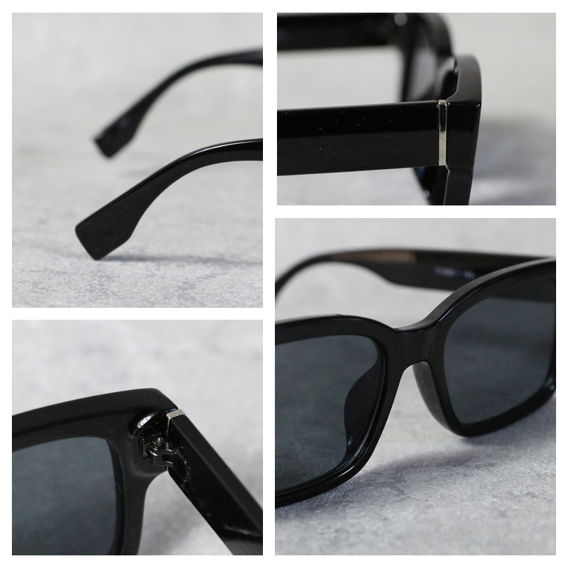 8 スクエアサングラス メンズ ビッグフレーム ロック ストリート : 8