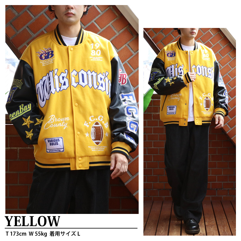 マジエステック MLB　オールチム 総柄 豪華刺繍 スタジャン ジャケット 中綿 マジエステック MLB オールチム 総柄 豪華刺繍 スタジャン ジャケット