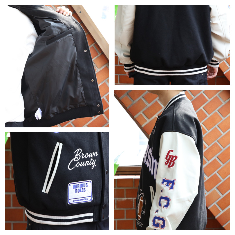 8 スタジャン メンズ レディース ワッペン 刺繍 アウター アメカジ