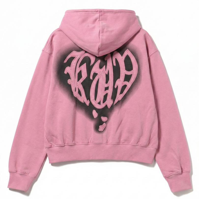 8 ハートロゴワッペンZIPパーカー メンズ パーカー ロゴ 刺繍 : 8