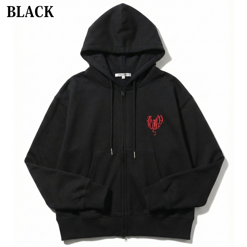 8 ハートロゴワッペンZIPパーカー メンズ パーカー ロゴ 刺繍 : 8