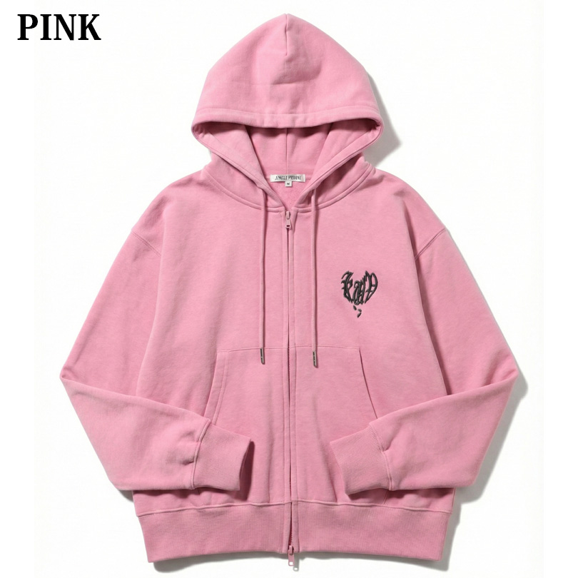 8 ハートロゴワッペンZIPパーカー メンズ パーカー ロゴ 刺繍 : 8