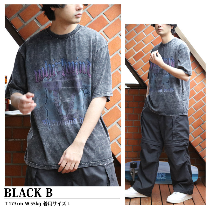 8 グランジ加工ロックTシャツ メンズ Tシャツ 半袖 バンドT : 8
