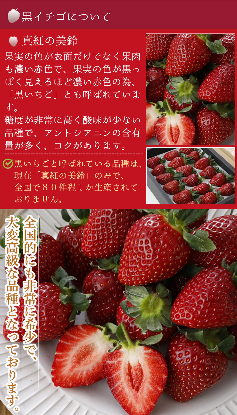 いちご　黒 小豆島のいちご【女峰】≪DX≫平トレー 250g×2パック入を2箱: さぬき