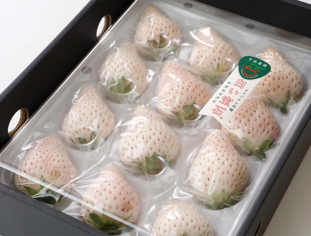 2027年分予約 佐賀産 白い宝石 苺 大粒9〜18粒 約450g 化粧箱入 いちご