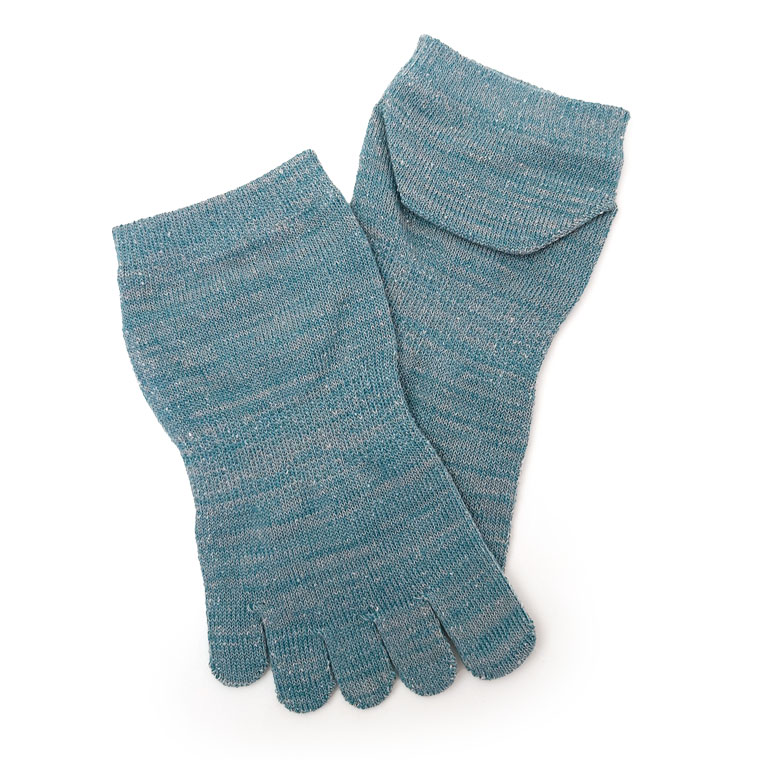 5本指スニーカーソックス 内絹外綿 レディース メンズ くるぶし 夏用 夏 春 冷えとり 五本指ソックス 5本指 シルク 綿 消臭 蒸れ防止 脱げない 日本製 841 | 841 | 08