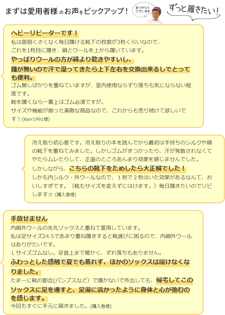  内絹外ウール5本指ソックス