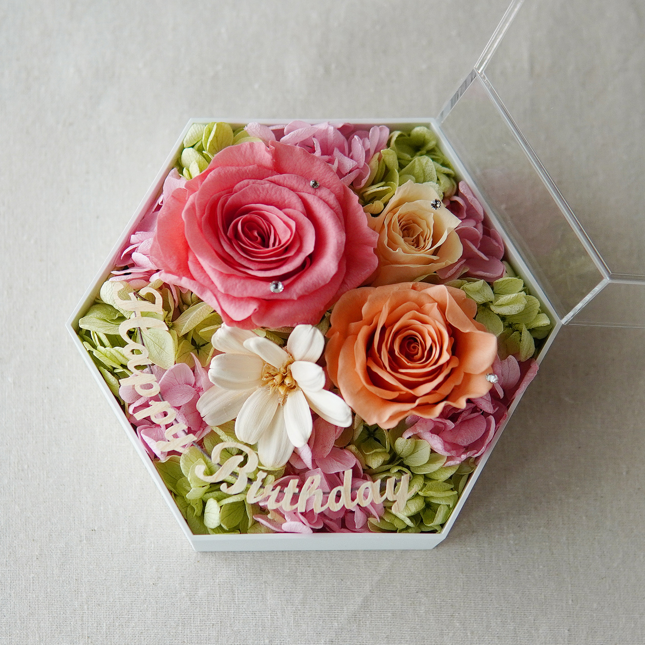 フラワーボックス プリザーブドフラワー 誕生日 バラ 花 ギフト 卒業式