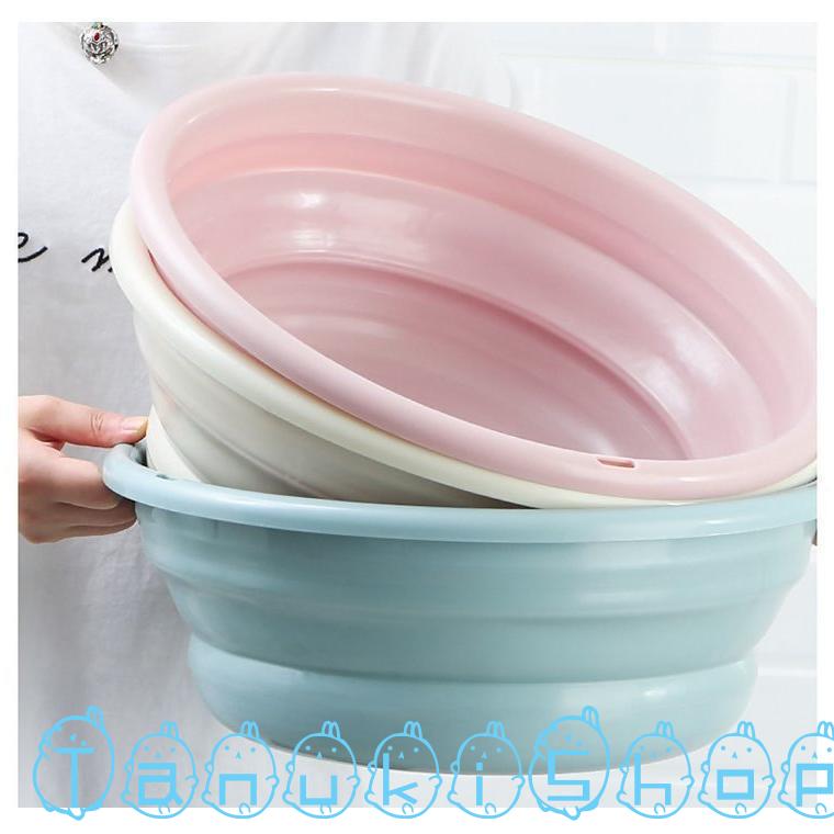 折りたたみ洗面器 伸縮たらい バケツ 30.5cm 省スペース コンパクト