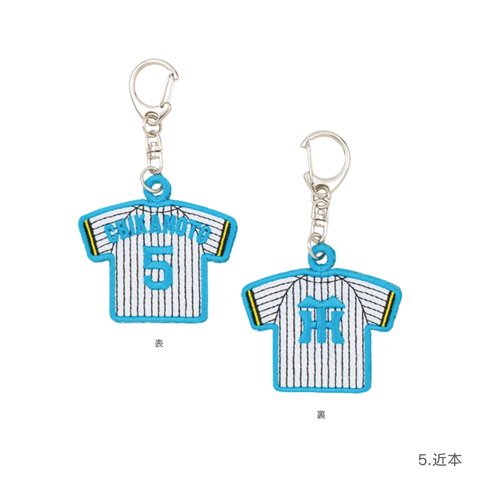 最大17%還元】阪神タイガースグッズ 選手刺繍キーホルダー (森下/近本