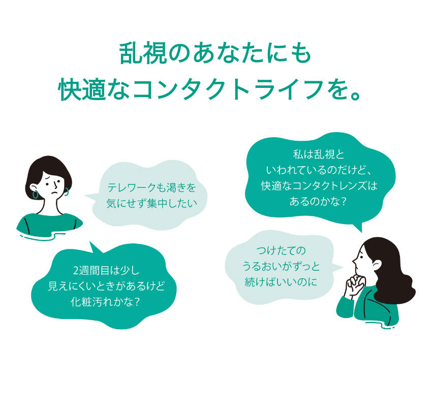エアオプティクスプラス ハイドラグライド 乱視用 スマホ用説明画像