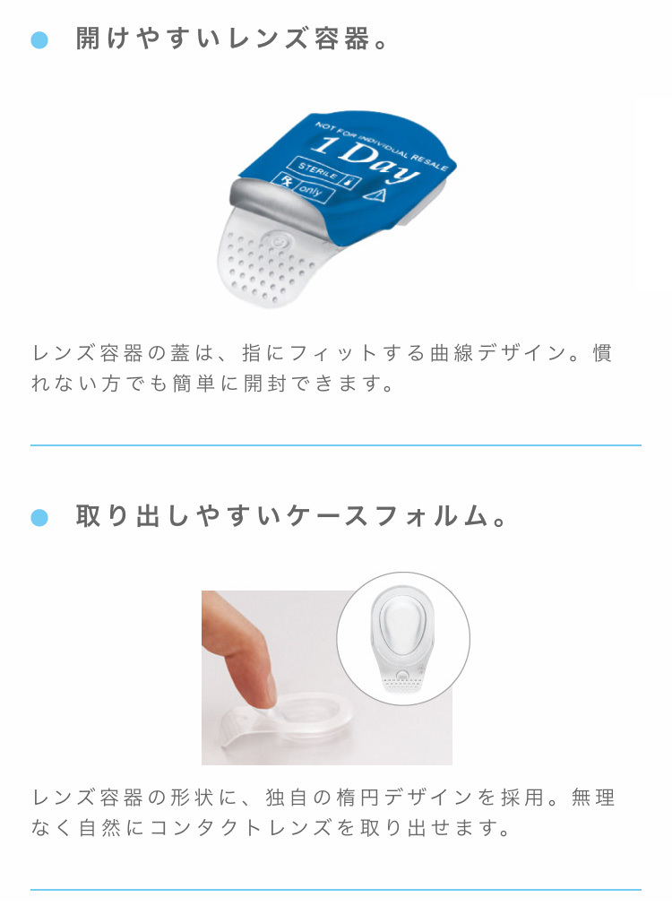 メニコンワンデー スマホ用説明画像