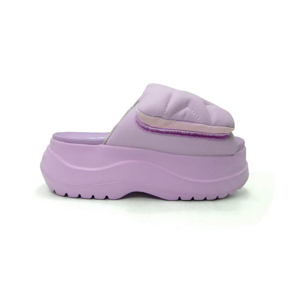ゆーこ　 ASW本革　紫色スエードレザー厚底サンダル　パープル CONVERSE（コンバース） レディース 厚底 サンダル 紫 チューイー