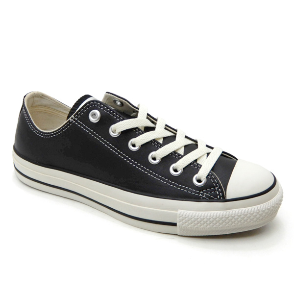 【新品未使用】МＨＬ　コンバースオールスター　レザースニーカー　黒 CONVERSE（コンバース） レザースニーカー レディース オールスター 黒